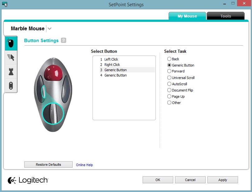 MarbleScroll Logitech Trackman Primož's Few Projects